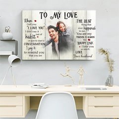 My Happy End - Personalized-Couple Canvas, Poster Wall Art Decor Gift for Couple/Giftfor Her/Gift for Him