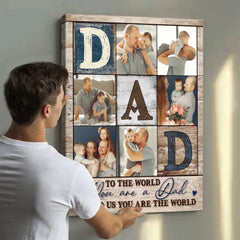 Dad Photo Collage Poster Print, Personalized Gifts For Dad, Best Christmas Gifts