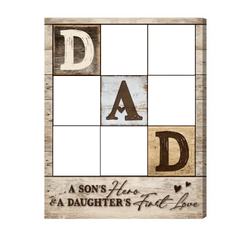 Dad Photo Collage Poster Print, Personalized Gifts For Dad, Best Christmas Gifts