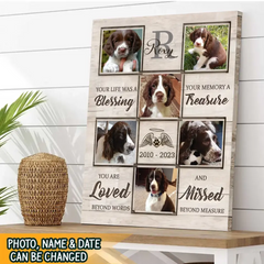 Custom Photo Dog Memorial Posters , Personalized Pet Loss Gifts