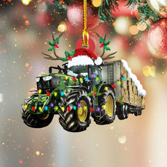 Personalized Tractor Christmas Ornament - Gift for Farmer