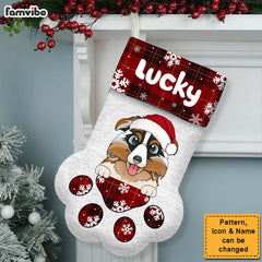 Personalized Gift For Dog Lovers Paw Stocking 35646