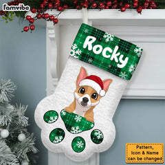 Personalized Gift For Dog Lovers Paw Stocking 35646