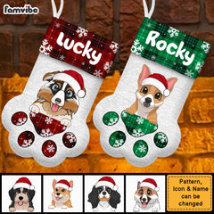 Personalized Gift For Dog Lovers Paw Stocking 35646