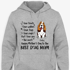 I Love Treats I Love Walkies, Personalized Mother's Day Shirt, Custom Gifts For Dog Mom