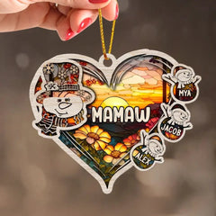 Suncatcher Nana Cute Personalized Acrylic Ornament Christmas Gift For Grandma