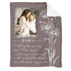 Personalized Memorial Mother Blanket, Sympathy Gifts For Loss Of Mother, Gift For Mom In Heaven