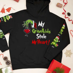 My Kid Stole My Heart, Gift For Family, Personalized Shirt, Green Monster Kids Shirt, Christmas Gift