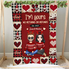 I Am Yours - Personalized Custom Blanket - Christmas Gift For Couple, Wife, Husband