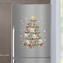 Personalized upload your dog and cat photo Christmas tree decal printing