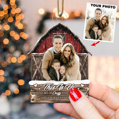 This Is Us A Whole Lot Of Love - Custom Photo Mica Ornament - Christmas, Birthday Gift For Family Members, Husband, Wife