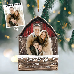 This Is Us A Whole Lot Of Love - Custom Photo Mica Ornament - Christmas, Birthday Gift For Family Members, Husband, Wife