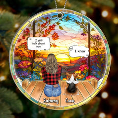 Custom Personalized Memorial Dog Acrylic Ornament - Upto 4 Pets - Memorial Gift Idea For Dog/ Cat/ Rabbit Lovers - I Miss You