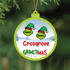 Christmas Family Greenmas Personalized Single Layer Mixed Acrylic Ornament