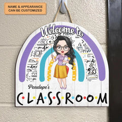 Personalized Door Sign - Gift For Teacher - Welcome To The Classroom