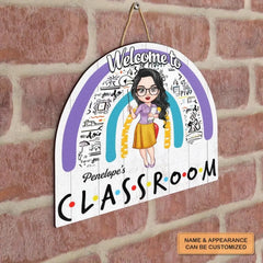 Personalized Door Sign - Gift For Teacher - Welcome To The Classroom