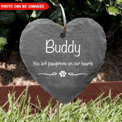 Pet Memorial Garden Slate and Hook / Pet loss / Oval Memorial Plaque / Pet Bereavement Gift / Garden Memorial