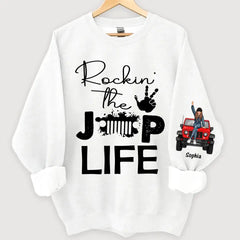 Personalized Rockin The Jeep Life Jeep Girl Sweatshirt