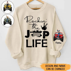 Personalized Rockin The Jeep Life Jeep Girl Sweatshirt