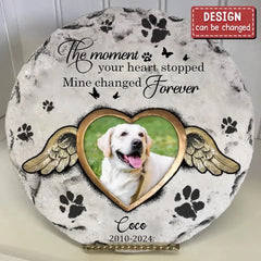 Personalized Memorial Pet Dog Photo Circle Lithograph - Memorial Gift Idea For Dog Owners