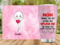 Custom Personalized Sperms Tumbler - Gift Idea From Kids To Mom - Upto 6 Sperms