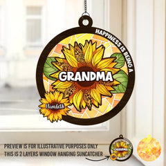 Bless To Be Called Nana - Family Personalized Window Hanging Suncatcher - Mother's Day, Gift For Mom, Grandma