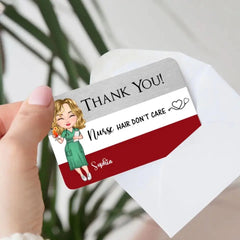 Custom Nurse Life Aluminum Wallet Card - Personalized Thank You Gift for Nurses