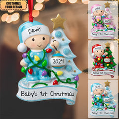 2024 Personalized Baby Boy Girl Decorating Tree Christmas Ornament