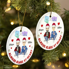 I Miss Your Face - Personalized Circle Ceramic Ornament