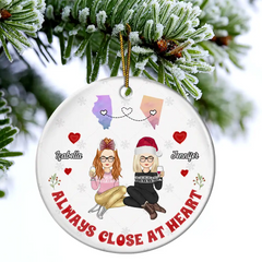 I Miss Your Face - Personalized Circle Ceramic Ornament