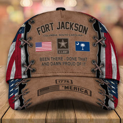 U.S Veteran Custom Cap Proudly Served Military Base Personalized Gift