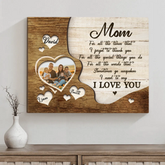 Mom Gift From Kids, Personalized Mom Gift, Personalized Poster