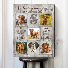 In Memory Of Pet Gift Photo Collage, Dog Memorial Gifts, Dog Loss Gifts