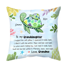 Gift For Granddaughter Turtle Hug This Pillow