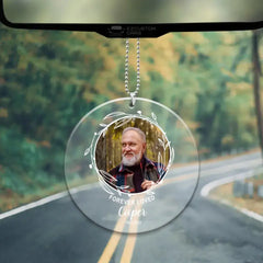 Forever Loved - Personalized Upload Photo Car Ornament - Memorial Gift For Family - Angel In Heaven - For Loss Family