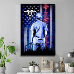 Nurse Suit Flag Personalized  Print