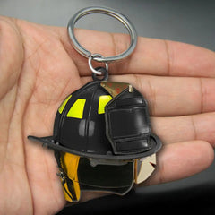 Firefighter's Helmet Personalized Keychain