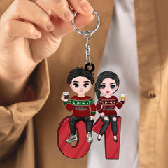 Personalized Anniversary Couple Annoying Each Other And Still Going Strong Keychain