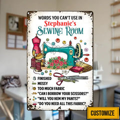 Indoor Decor Sewing Room Metal Sign