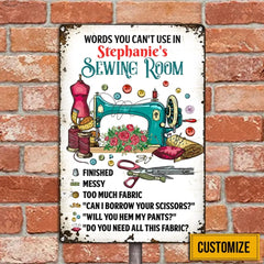 Indoor Decor Sewing Room Metal Sign