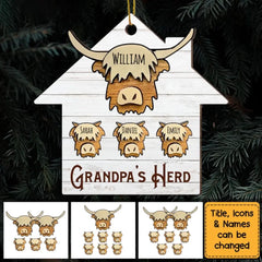 Gift For Papa Grandpa Herd Ornament