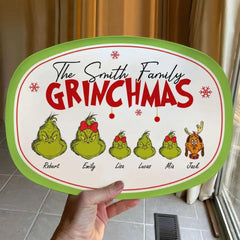 Gift For Family, Personalized Resin Plate, Family Xmas Plate, Christmas Gift