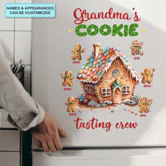 Grandma's Cookies Tasting Crew - Personalized Custom Decal - Christmas Gift For Grandma, Mom, Family Members