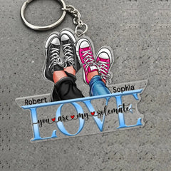 You Are My Solemate-Personalized Keychain- Gift For Him/Gift For Her- Shoes Couple Keychain