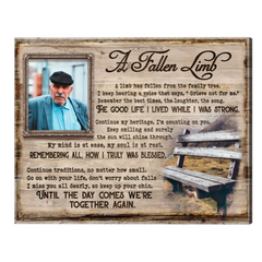 Personalized Sympathy Gifts, Memorial Picture Frame with Memorial Poems, In Memory of Canvas