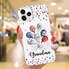 4th of July Grandma Auntie Mom Little Balloon Kids American Flag Pattern Personalized Phone Case