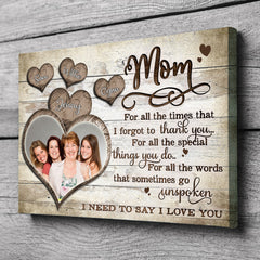 Mom And Daughter Son Thank You For All Meaningful Personalized Canvas