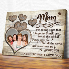 Mom And Daughter Son Thank You For All Meaningful Personalized Canvas