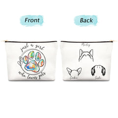 Just A Girl Who Loves Dogs Cats - Birthday, Loving Gift For Pet Lovers, Dog Lovers, Cat Lovers - Personalized Cosmetic Bag