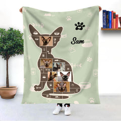 Personalized Cat Photo Collage Blanket, Best Gifts For Cat Owners, Cat Lover Gift